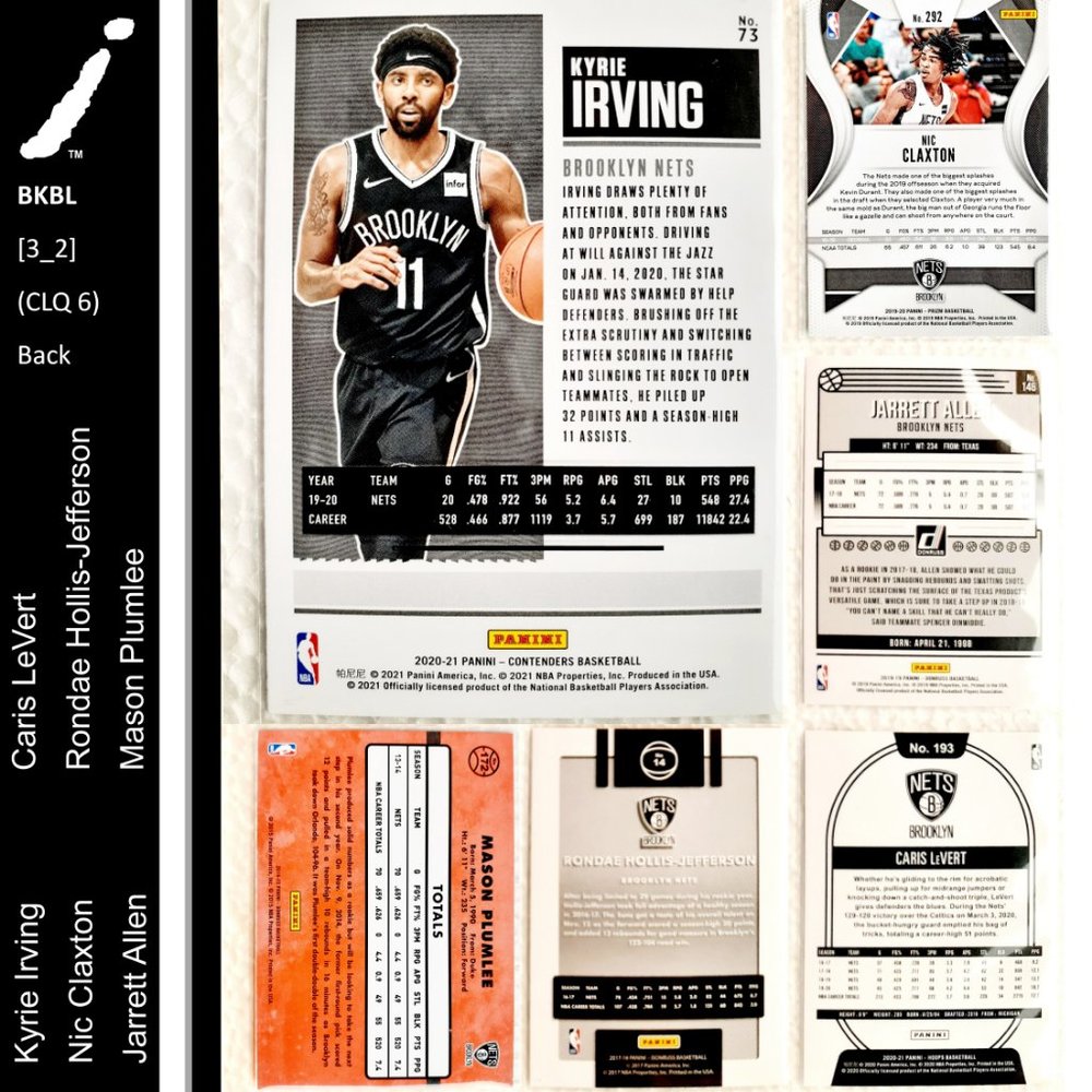 Brooklyn Nets 6 Card Lot - BKBL [3_2] - Picture 2 of 14